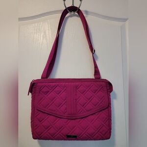 Vera Bradley Magenta Tablet Hipster Crossbody Handbag